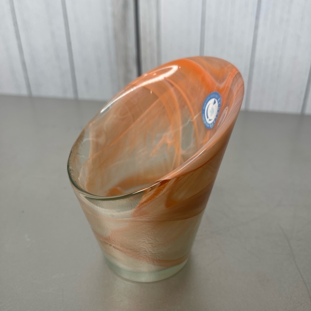 Recycled Spanish ECOGLASS GLASSWARE Candle Votive Bowl Vase Hand Blown